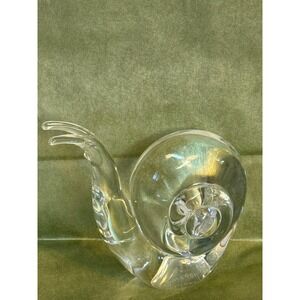 Bertil Vallien Kosta Boda Hand Blown Glass Snail Figurine Sculpture Sweden